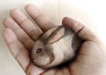 これが石、だと？その形を生かして石に命を吹き込んだ手のひらサイズのリアルな動物ペイント