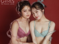 美しいバストをメイク。井上咲楽、なえなのが着こなすGiRLS by PEACH JOHNの新ビジュアル公開