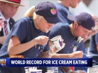 米国のアイスクリームの早食い大会で日系アメリカ人のフードファイターが新記録を達成！