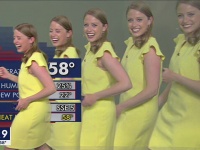 シュールな放送事故。お天気お姉さんが大量増殖するという生放送中のハプニング