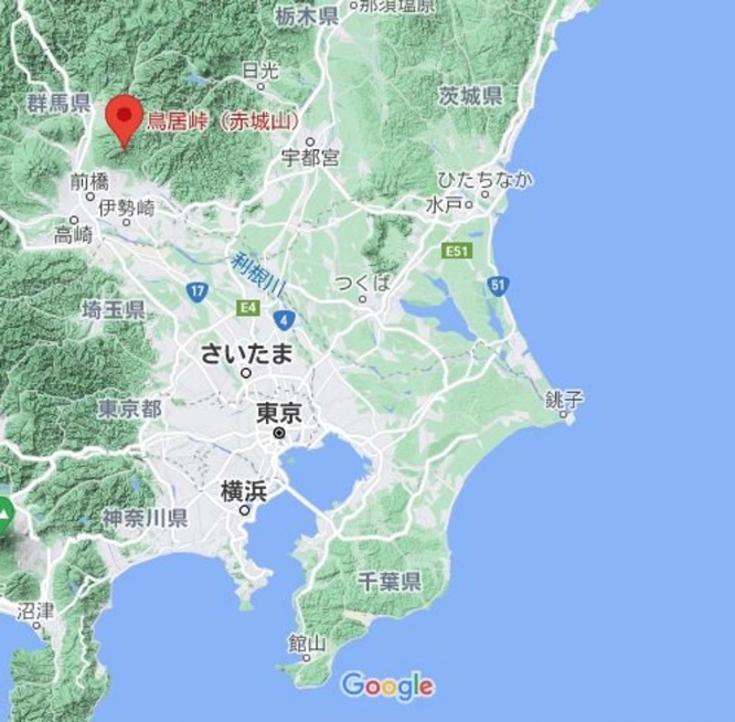 関東平野をGoogleマップで見てみると......確かに平らだ!(c)google