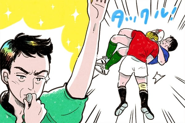 サッカーとは違う？　ラグビーの反則とゲーム再開方法