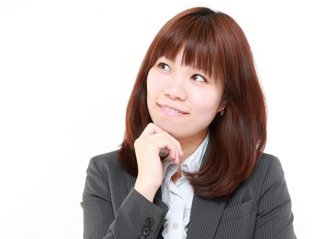businesswoman thinks
