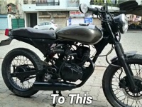 バイク改造計画。McMカスタムズのカフェレーサー風ホンダ・シャイン