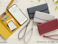 キャッシュレスでスマートに。上品なカラーの「多機能三つ折り手帳型ケース」新発売