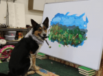 作者はまさかの犬！？見事なタッチが散りばめられた風景画を描くアーティスト犬