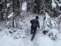 男性が雪の中を走っている？ネットをざわつかせた錯視画像