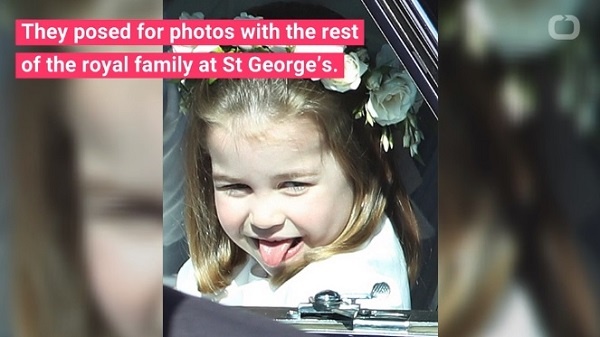 ロイヤル・ウェディングで愛らしくおどけるシャーロット王女に世界が注目！