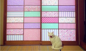 イタズラ好きな猫ちゃんも、お手上げだ！ 障子紙を「布」に替えてみた結果→めっちゃ良い