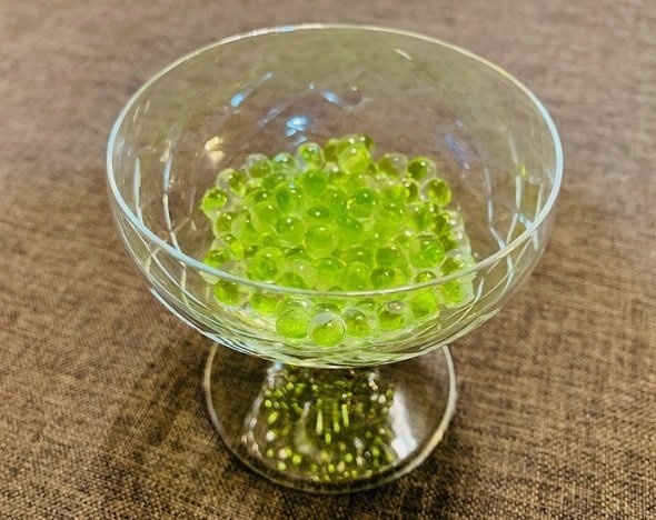 これが「わさビーズ」（写真は、Jタウンネット編集部撮影、以下同）