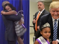 オバマ大統領とトランプ氏の両方と対面した少女、そのリアクションの差が話題に