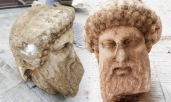 古代ギリシャ、ヘルメス神の頭部が下水道工事で発見される（アテネ）