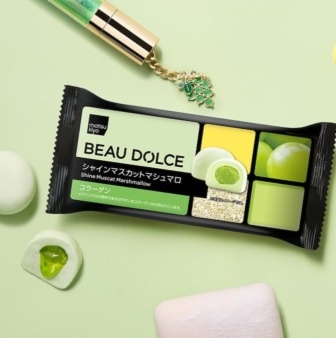 美容おやつ「matsukiyo BEAU DOLCE」にコラーゲン配合の「シャインマスカットマシュマロ」が登場！