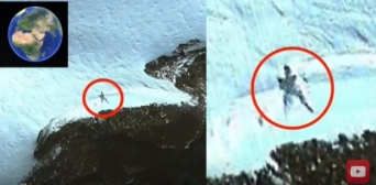 南極の雪山に浮かび上がる身長20メートルの巨大なエイリアン！？　グーグルアースで発見されたミステリー