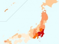 「ものもらい」分布図（画像提供：ロート製薬）