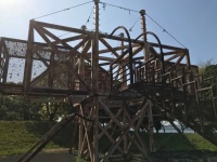 バーベキュー受付横の建物　（2019年4月20日、Jタウンネット撮影）