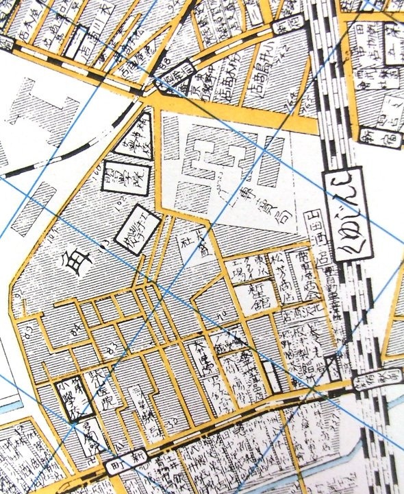 「新宿区地図集－地図で見る新宿区の移り変わり　淀橋・大久保編」（東京都新宿区教育委員会）に掲載されている、1925年の新宿駅西口。