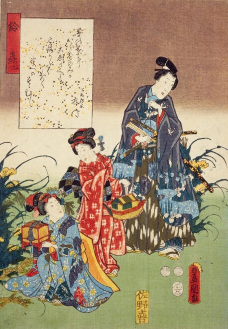 源氏五十四帖 鈴虫 三十八 画：歌川豊国 国立国会図書館デジタルコレクションより（イメージ）