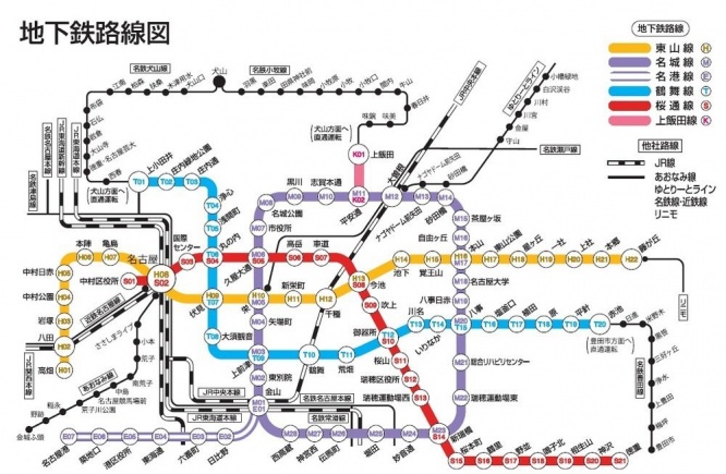 紫の路線が名城線(名古屋市交通局公式サイトより)