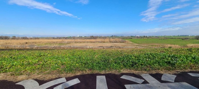 県境から利根川方向を臨む