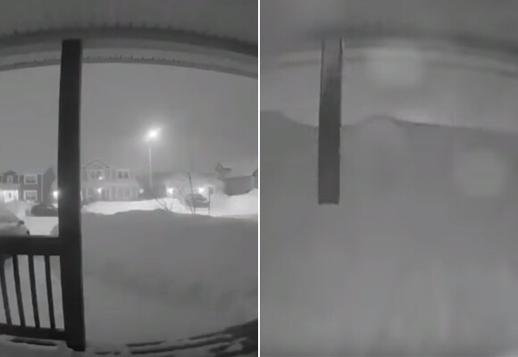 そして何も見えなくなった。カナダの積雪24時間を30秒で、に関する海外の反応
