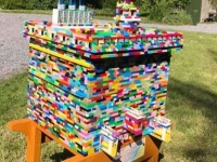 レゴブロックで蜂の巣を作成した男性、3万匹のミツバチが巣として利用（アイルランド）
