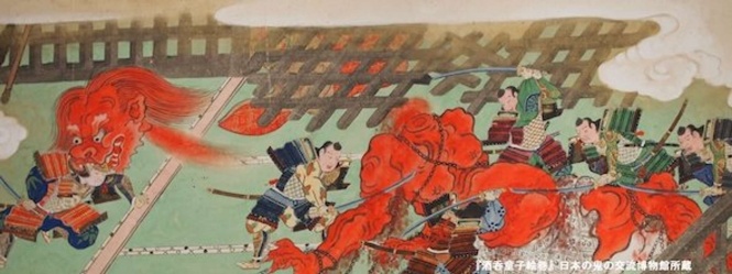 「酒呑童子絵巻下巻」より（画像提供：「日本の鬼の交流博物館」）