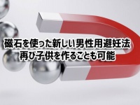 磁石を使った新しい男性用避妊法。長期間効果があって、再び子供を作ることもできる