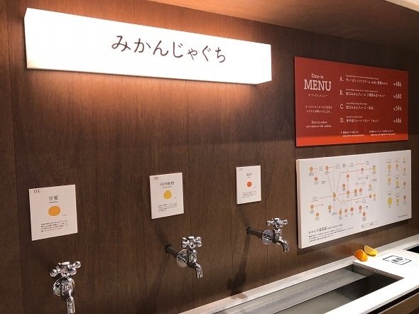 光り輝く「みかんじゃぐち」（2018年7月記者撮影）