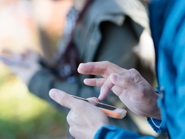 Using smartphone