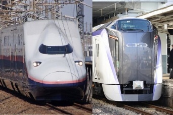 この2本の列車にピンとくる音楽ファンは？（画像はWikimedia Commonsより）