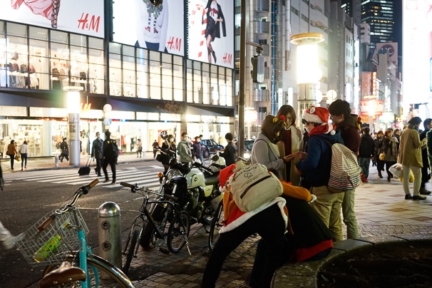クリスマスの渋谷ドン・キホーテ前
