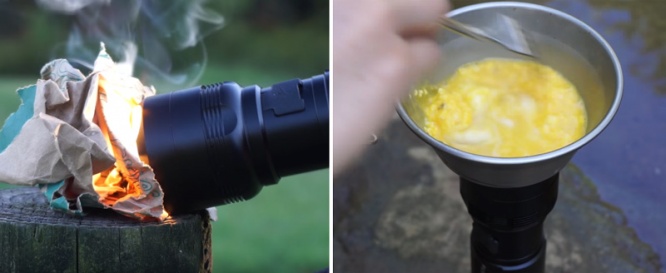 アウトドアで活躍しそう！ 火もつけられる強力な懐中電灯が話題に