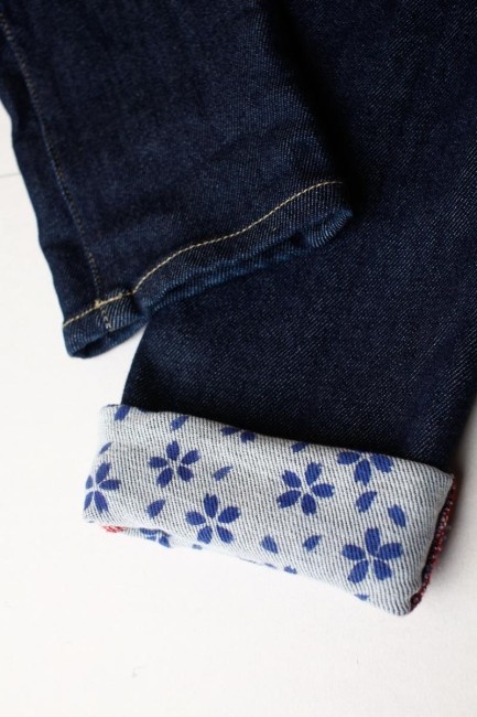 京都デニム ロールアップ染め