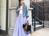 ふわり広がるマキシ丈。休日は「女っぽラフスタイル」が気分　＃東京365日コーデ