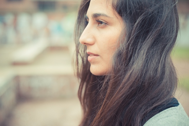 young beautiful brunette woman