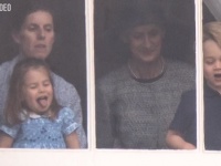 ジョージ王子とシャーロット王女、バッキンガム宮殿の外に集まった人々に「特別サービス」