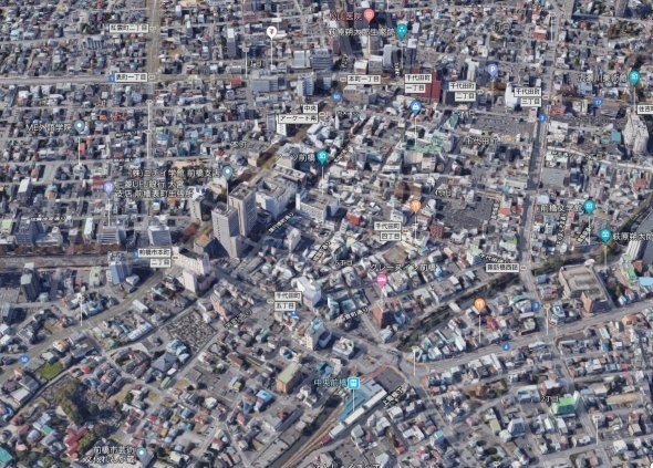 中央前橋駅周辺　（C）Google