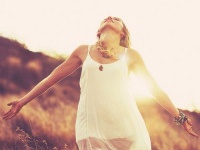 Fashion Portrait of Young Hipster Woman at Sunset, Retro Style Color Tones