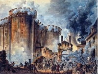 ジャン＝ピエール・ウーエルの『バスティーユ襲撃』（「Wikipedia」より）