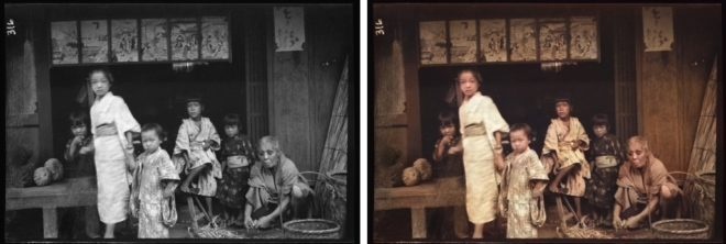白黒写真の自動色付けサンプル
