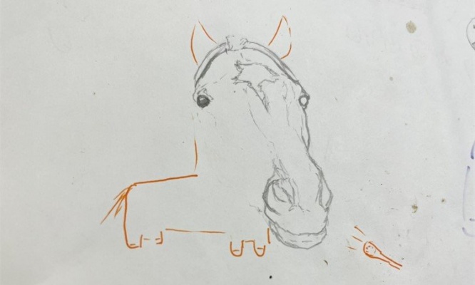 どうしてこうなった？　部室に残された〝竜頭蛇尾〟すぎるイラストに8.3万いいね「先行し過ぎてバテたか......」