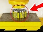 やりすぎだろ！　電池やバッテリーをとにかくプレス機で潰してみたら…