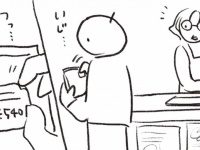 真剣に値札ラベルを剥がす客、固唾をのんで見守る店員――　直売所での１コマ描いた漫画に5.4万人ほのぼの