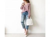 ボーイフレンドデニムは、足首見せで女っぽさを底上げ　＃東京365日コーデ