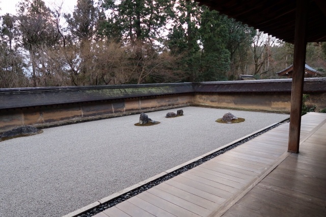 龍安寺（画像はIsamu HIROSE（＠BubbleHeadJP）さん、1月31日16時頃撮影）