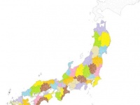 全国のマップ。国土地理院タイルの白地図をもとに、「代官＠旅ブログ『47の記憶』」さんが加工・作成した（「代官＠旅ブログ『47の記憶』」さんのツイートより）