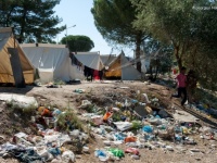 レスボス島東部、モリアにある難民キャンプ