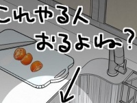 「これやる人、おるよね？」　台所での〝ずぼら一コマ〟に35万人共感「何が悪いのか分からない」