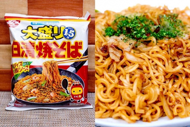 「日清焼そば」も食べてみた！（写真は「大盛り」）